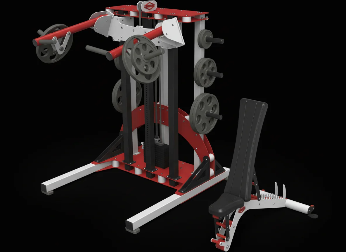 Premium fitness equipment bench detail