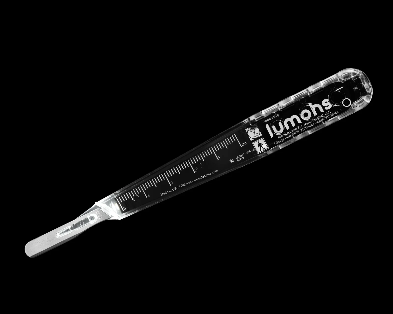 Lumohs single-use scalpel handle detail